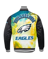 Pro Standard Men's Black Philadelphia Eagles Sublimated Satin Full-Snap Jacket