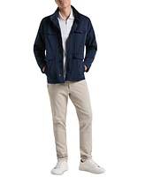 Perry Ellis Men's Iridescent Twill 6-Pocket Hooded Jacket