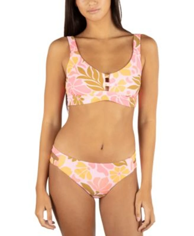 Hurley Juniors Isola Max Tab Scoop Neck Bikini Top Bottoms