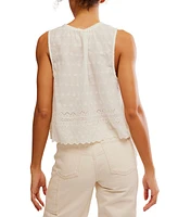 Free People Women's Marina Cotton Eyelet Tank Top