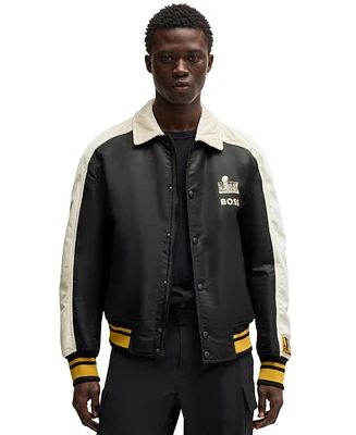 Hugo Boss x Nfl Men's Velvet Trim Bomber Jacket