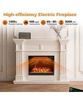 23" 750 with 1500W 5000 Btu Electric Fireplace Insert with Remote Control Timer