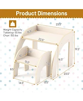 Kids Desk and Chair Set Wooded Toddler Table and Chair Set with Proper Height