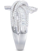 Diamond Crossover Ring (1 ct. t.w.) in 14k White Gold