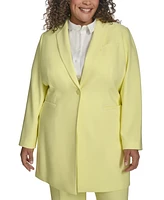 Dkny Plus Notched-Collar One-Button Topper Jacket