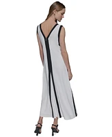 Karl Lagerfeld Paris Women's V-Neck Sleeveless Dress