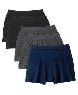 KingSize Big & Tall Cotton Boxer Briefs 5-Pack
