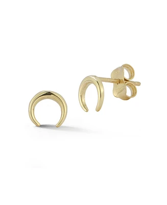 Rachel Zoe Fine Jewelry 14K Gold Dainty Horn Stud Earrings