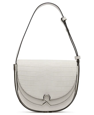 Calvin Klein Crisell Soft Croco Saddle Crossbody