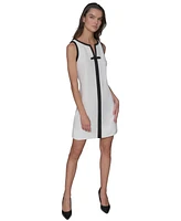 Karl Lagerfeld Paris Women's Contrast Trim Sheath Dress