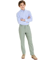 B By Brooks Brothers Big Boys Linen-Blend Stretch Suit Pants