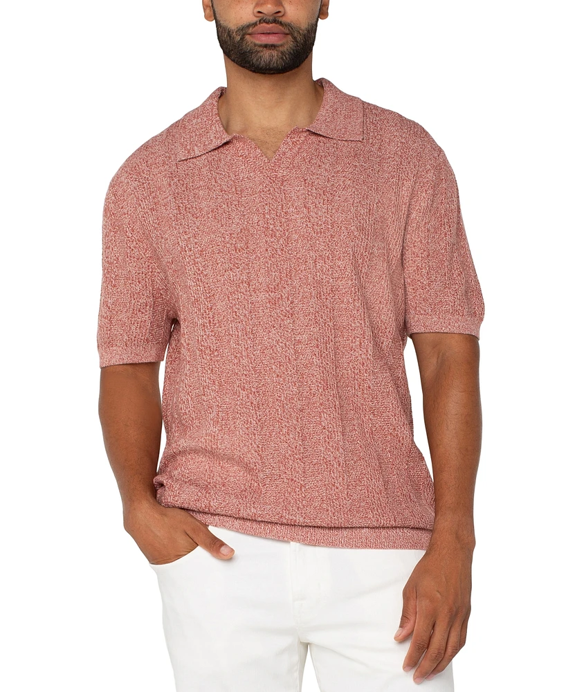 Liverpool Los Angeles Men's Relaxed-Fit Sweater-Knit Polo Shirt
