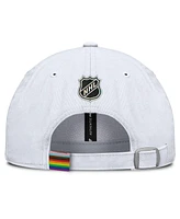 Fanatics Men's White New York Rangers Pride Adjustable Hat