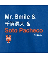 Fanatics Men's Juan Soto Royal New York Mets Mr. Smile and Pacheco T-Shirt