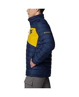 Columbia Men's Navy West Virginia Mountaineers Double Blitz Omni-Heat Infinity Insulated Full-Zip Jacket