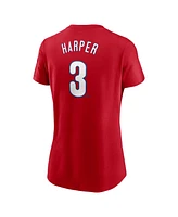 Nike Women's Bryce Harper Red Philadelphia Phillies Fuse Name Number T-Shirt