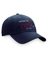 Fanatics Women's Navy Washington Capitals Fundamental Script Adjustable Hat