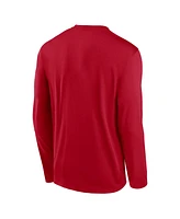 Nike Men's Red Georgia Bulldogs 2024 On-Court Basketball Practice Legend Performance Long Sleeve T-Shirt