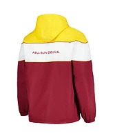 G-iii Sports by Carl Banks Men's Maroon Arizona State Sun Devils Center Line Half-Zip Raglan Hoodie Jacket