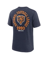 Nike Men's Navy Chicago Bears Rewind 2-Hit Tri-Blend T-Shirt