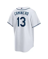 Nike Men's Junior Caminero White Tampa Bay Rays Home Replica Player Jersey