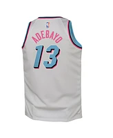 Nike Big Boys and Girls Bam Adebayo White Miami Heat 2024/25 Swingman Player Jersey - City Edition