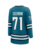 Fanatics Women's Macklin Celebrini Teal San Jose Sharks Home Breakaway Jersey