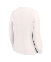 Fanatics Women's White Philadelphia 76ers Tonal Leopard Pullover Sweatshirt