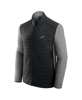 Fanatics Men's and Women's Black/Heather Gray Philadelphia Eagles Front Office Tonal Full-Zip Jacket