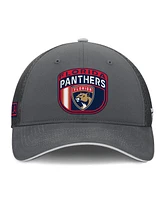 Fanatics Men's Gray Florida Panthers Authentic Pro Home Ice Trucker Adjustable Hat