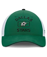 Fanatics Men's Kelly Green/White Dallas Stars Authentic Pro Rink Trucker Hat