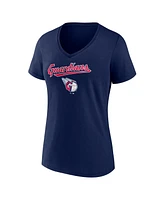 Fanatics Women's Navy Cleveland Guardians Shine Bright V-Neck T-Shirt