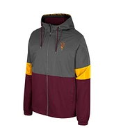 Colosseum Men's Charcoal Arizona State Sun Devils Miles Full-Zip Hoodie Jacket