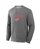 Fanatics Men's Heather Gray Detroit Red Wings Decades Collection Legendary Fleece Pullover Sweatshirt