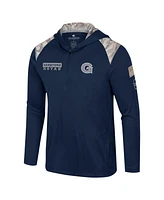 Colosseum Men's Navy Georgetown Hoyas Oht Military Appreciation Quarter-Zip Hoodie Jacket