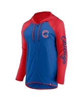 Fanatics Women's Royal/Red Chicago Cubs Script Sleeve Full-Zip Hoodie