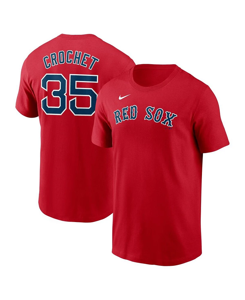 Nike Men's Garrett Crochet Red Boston Sox Fuse Name Number T-Shirt