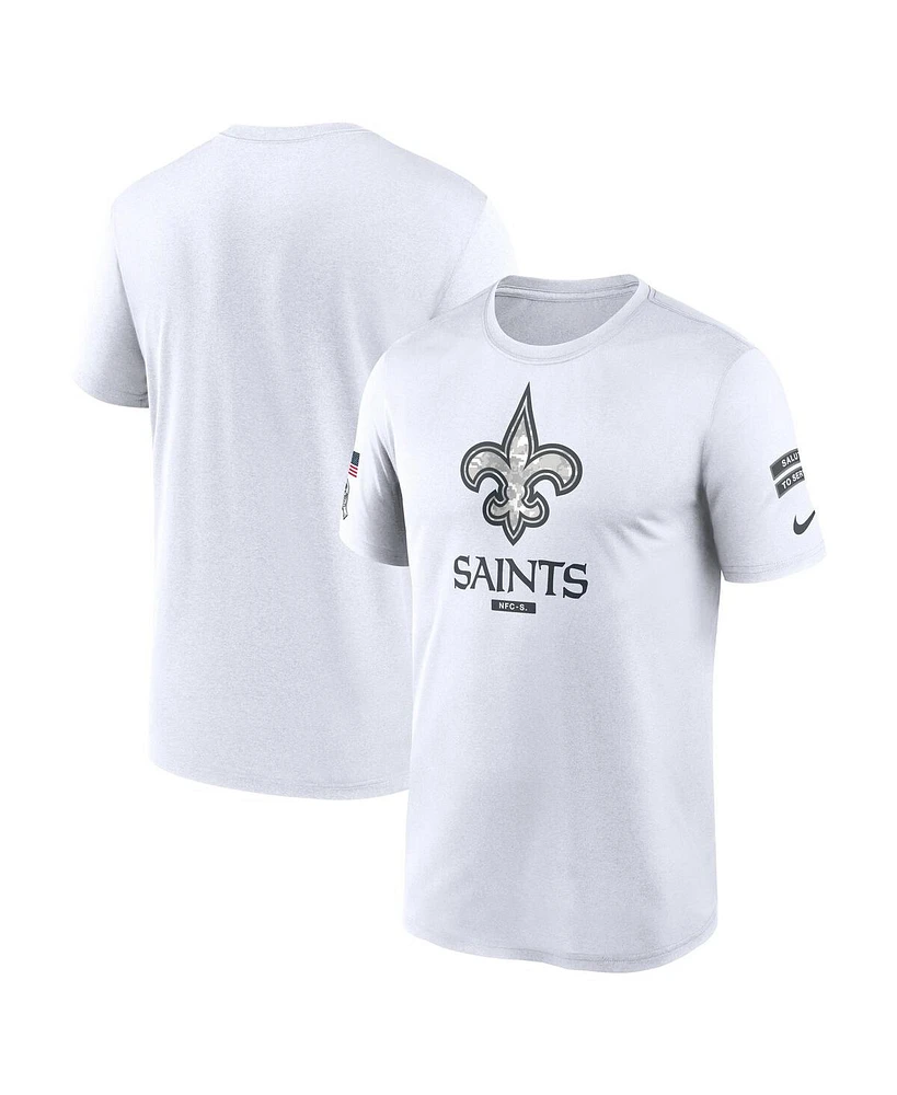 Nike Men's White New Orleans Saints 2024 Salute To Service Legend Performance T-Shirt