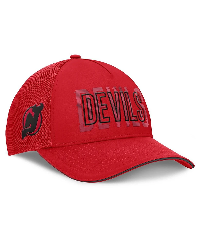 Fanatics Men's Red New Jersey Devils Fundamental Flex Hat