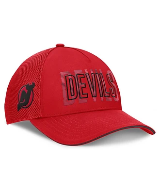 Fanatics Men's Red New Jersey Devils Fundamental Flex Hat