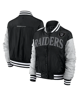 Fanatics Women's Black Las Vegas Raiders Elements Wave Full-Snap Jacket