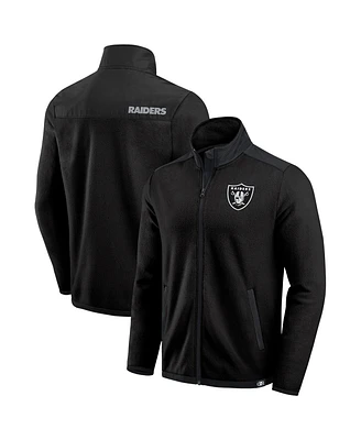 Darius Rucker Collection by Fanatics Men's Black Las Vegas Raiders Color Block Polar Fleece Full-Zip Jacket