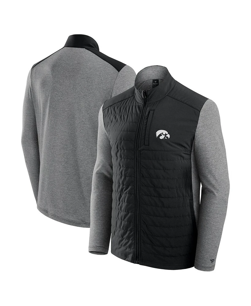 Fanatics Men's Black Iowa Hawkeyes Tonal Primary Logo Full-Zip Jacket