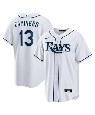 Nike Men's Junior Caminero White Tampa Bay Rays Home Replica Player Jersey