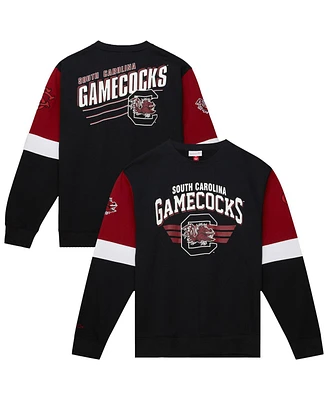 Mitchell & Ness Men's Black South Carolina Gamecocks Allover Crew 3.0 Pullover Sweatshirt