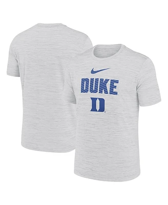 Nike Men's White Duke Blue Devils Campus Slant Velocity Performance T-Shirt