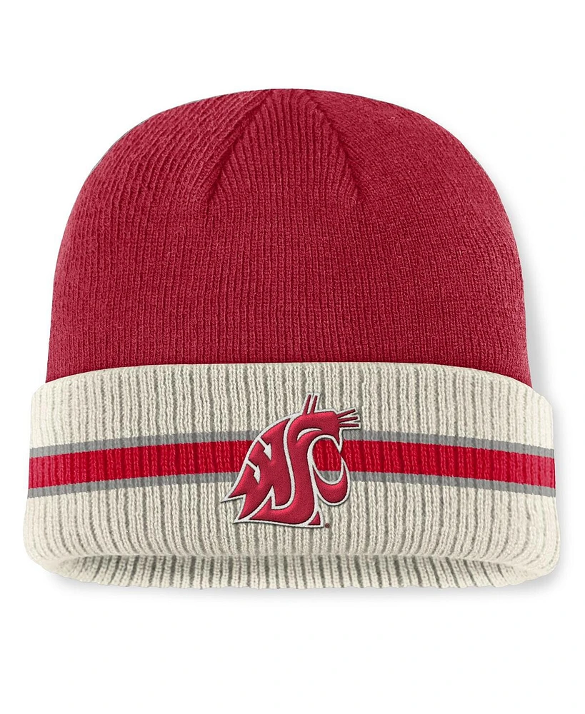 Top of the World Men's Crimson Washington State Cougars Silas Cuffed Knit Hat