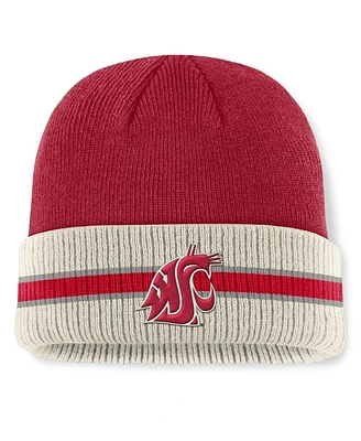 Top of the World Men's Crimson Washington State Cougars Silas Cuffed Knit Hat