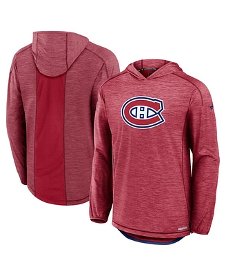 Fanatics Men's Red Montreal Canadiens Authentic Pro Rink Lightweight Pullover Hoodie