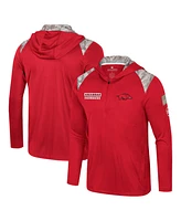 Colosseum Men's Cardinal Arkansas Razorbacks Oht Military Appreciation Quarter-Zip Hoodie Jacket